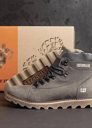 Чоловічі зимові шкіряні черевики cat expensive, чоловічі зимові високі черевики, чоловічі класичні черевики 45, 29.5