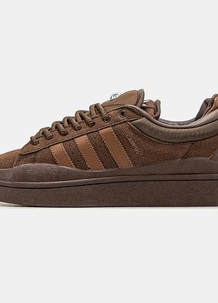 Мужские кроссовки adidas campus x bad bunny brown 45