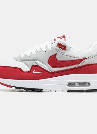 Мужские кроссовки nike air max 1 red white 40-41-44-45
