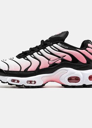Женские кроссовки nike air max plus tn pink white black 36-37-38-39-40