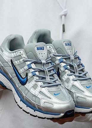 Мужские кроссовки nike p-6000 silver blue 40-41-44