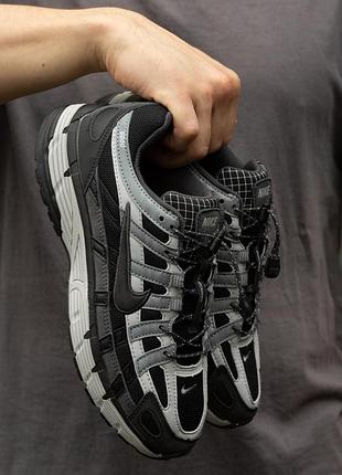 Мужские кроссовки nike p-6000 black grey 40-41