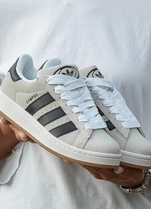 Женские кроссовки adidas campus grey black 37-39