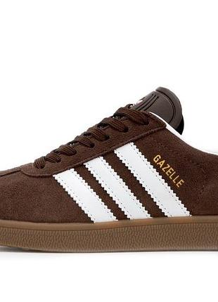 Женские кроссовки adidas gazelle brown pink 36-37-38-39-40