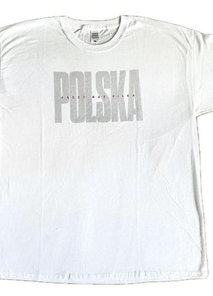 Патриотическая футболка польши белая с красным белая с серым xl xl xxl