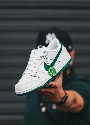 Жіночі кросівки nike sb dunk low white green 39-40-41