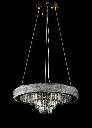 Сучасна світлодіодна кришталева люстра lc131/1+1 led (ch)