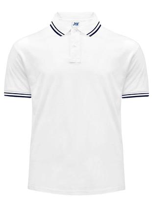 Стильная мужская тенниска поло jhk man regular contrast polo белый l