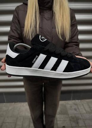 Мужские зимние замшевые кеды adidas campus, классические мужские теплые кроссовки с мехом адидас из натуральной замши