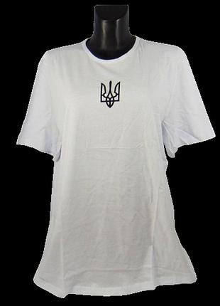 Женская футболка герб украины nrd n1 2xl белая