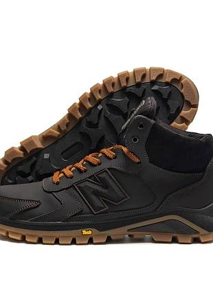 Мужские зимние кожаные кроссовки new balance, мужские зимние высокие утепленные кроссовки на меху 45
