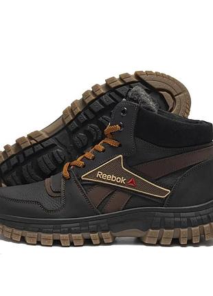 Мужские зимние высокие кроссовки reebok, мужские зимние кожаные кроссовки для повседневной носки 42