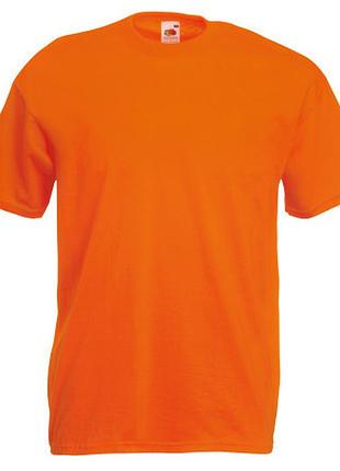 Футболки однотонные унисекс fruit of the loom оранжевый, s
