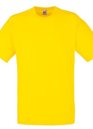 Футболки однотонные унисекс fruit of the loom лимонный, l