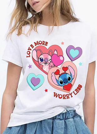 Футболка стильная с принтом "стич" stitch (лило и стич) 14 премиум, 2xl