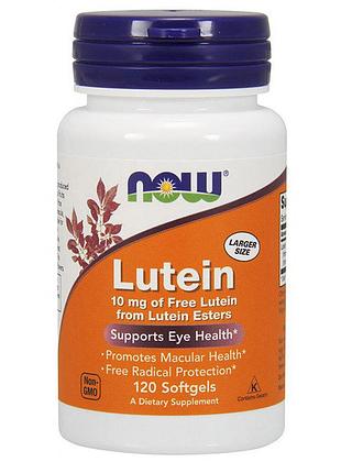 Лютеин now lutein 10 mg 120 капсул