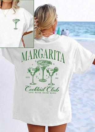 Футболка для отдыха с принтом "margarita coctail club"