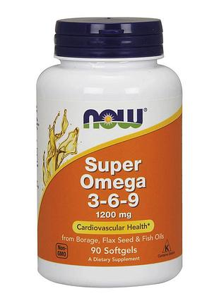 Омега 3-6-9 now super omega 3-6-9 1200 mg 90 капсул