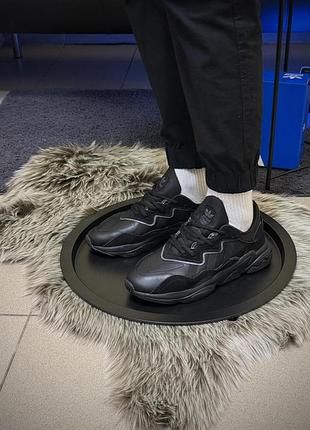 Кроссовки мужские adidas ozweego черные, мужские кожаные кроссовки адидас, демисезонные мужские кроссовки 42
