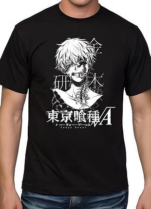 Футболка аниме "токийский гуль" tokyo ghoul kaneki ken 3 хлопок, m