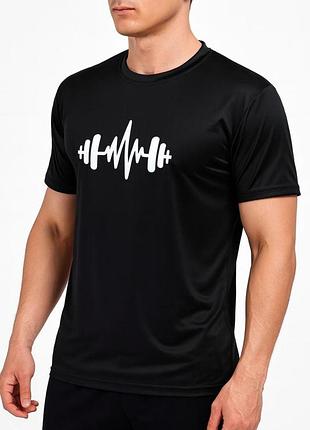 Спортивна футболка чоловіча гантель braving чорний 5xl