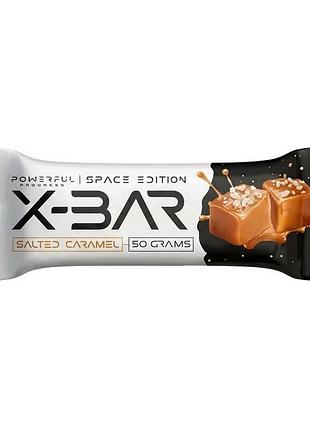 Протеїновий батончик powerful progress x-bar 30% protein space edition 50 г salted caramel | корисний перекус