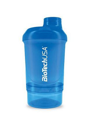 Шейкер biotech wave mini 2in1 300 мл shocking blue