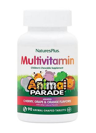 Детские витамины natures plus animal parade 90 таблеток со вкусом апельсин