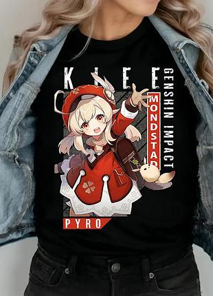Футболка жіноча аніме "genshin impact" klee стандарт, 2xl