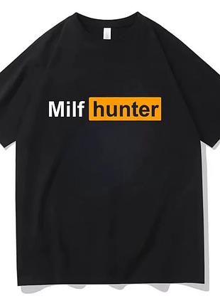 Футболка с надписью "милфхантер" milfhunter 1