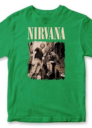 Футболка унісекс "nirvana" нірвана 2 зелений, преміум, 3xl