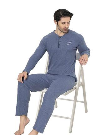 Пижама мужская хлопок теплая с51506 xxl