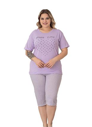 Пижама женская капри и футболка u7216 xl
