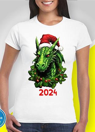Футболки жіноча новорічна "рік дракона 2024" 2xl