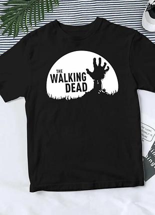 Футболка з принтом "the walking dead" ходячі мерці 5 чорний, преміум, xs