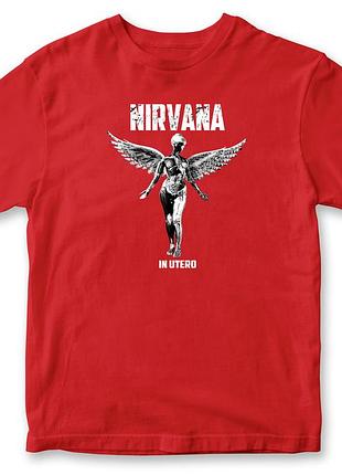 Футболка унисекс "nirvana" нирвана 1 красный, стандарт, 3xl