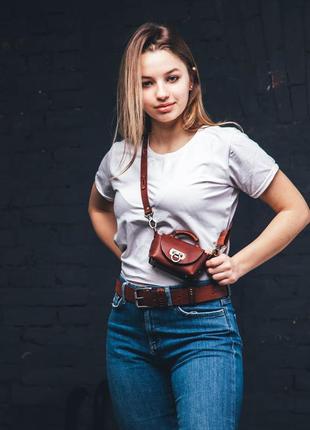 Міні-сумка/ мікро сумка/шкіряна сумочка на плече crossbody1 фото