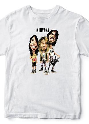 Футболка унісекс "nirvana" нірвана 4 білий, стандарт, l