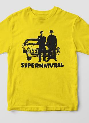 Футболка "supernatural impala" желтый