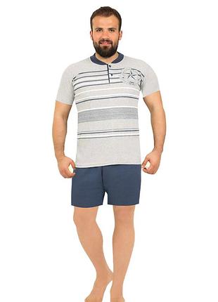 Пижама мужская шорты и футболка r 2075-h xl