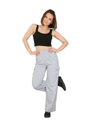 Спортивные брюки женские карго трикотажные pog 3022-3 50-52