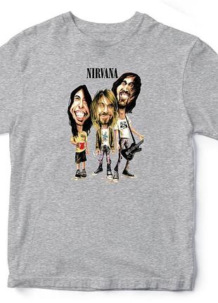 Футболка унісекс "nirvana" нірвана 4 сірий, стандарт, l