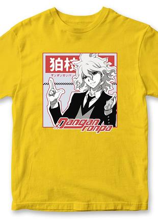 Футболка аниме "danganronpa" nagito komaeda (данганронпа) 2 желтый, хлопок, xl