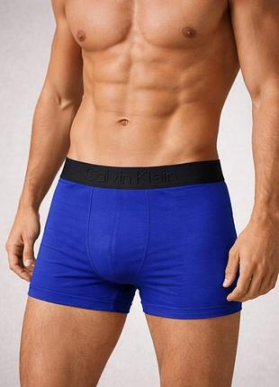 Трусы боксерки мужские белье мужское с спортивной резинкой синие xl