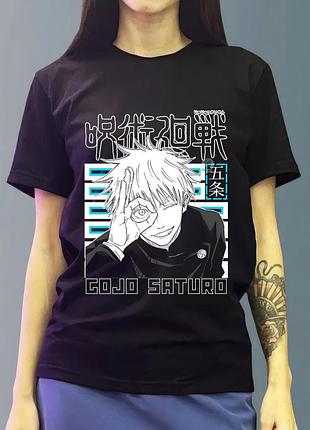 Футболка жіноча аніме "jujutsu kaisen" магічна битва 6 бавовна, xl