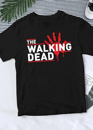 Футболка з принтом "the walking dead" ходячі мерці 6 чорний, преміум, xs