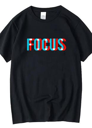 Футболка унисекс с надписью "focus"