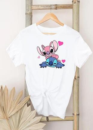 Футболка стильная с принтом "стич" stitch (лило и стич) 7 высокое качество, l