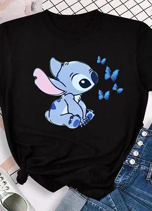 Футболка стильная с принтом "стич" stitch (лило и стич) 2 премиум, s