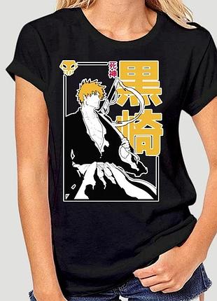 Футболка жіноча аніме "bleach" 2 стандарт, чорний, l